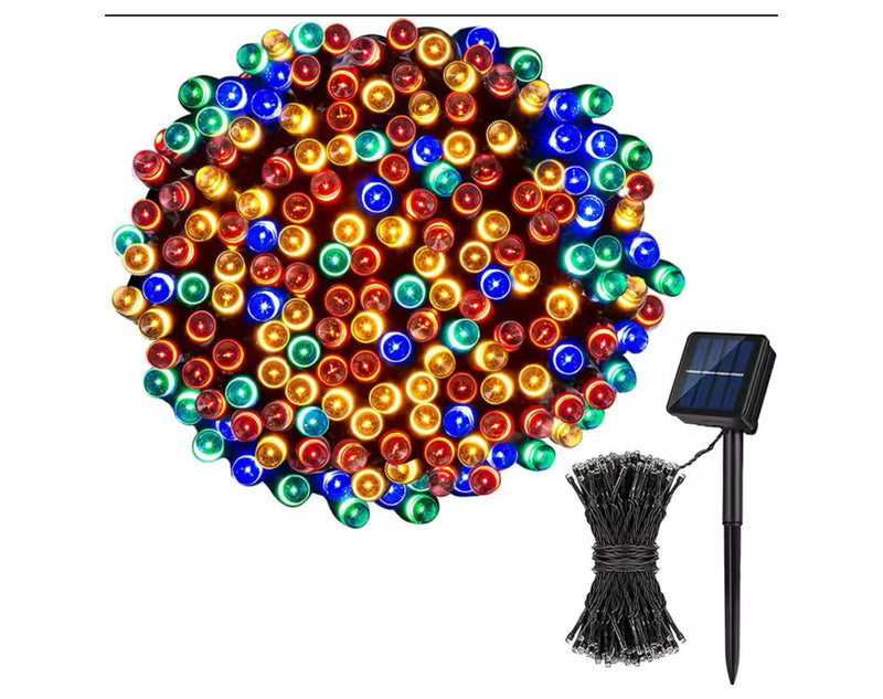 שרשרת סולארית 50 נורות נדלקת אוטו' בלילה, מבית SOLARX