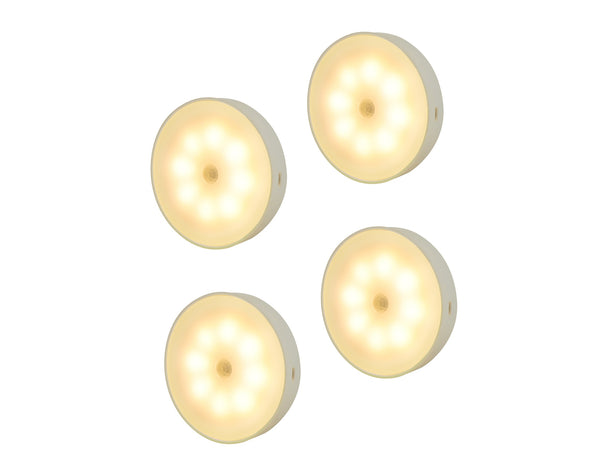 מארז 4 גופי תאורת חירום ולילה LED נטענים פועלים ע"י חיישן תנועה וחיישן אור, מבית getters