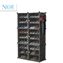 ארון נעליים מודולארי שחור לכ-36 זוגות נעליים