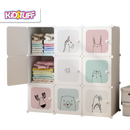 KIDY - ארון אחסון מודולרי לילדים המשלב 9 תאי אחסון לבגדים, נעלים וצעצועים