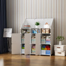 KOOP - ארון אחסון מודולרי לילדים המשלב 9 תאי אחסון לבגדים, נעליים וצעצועים